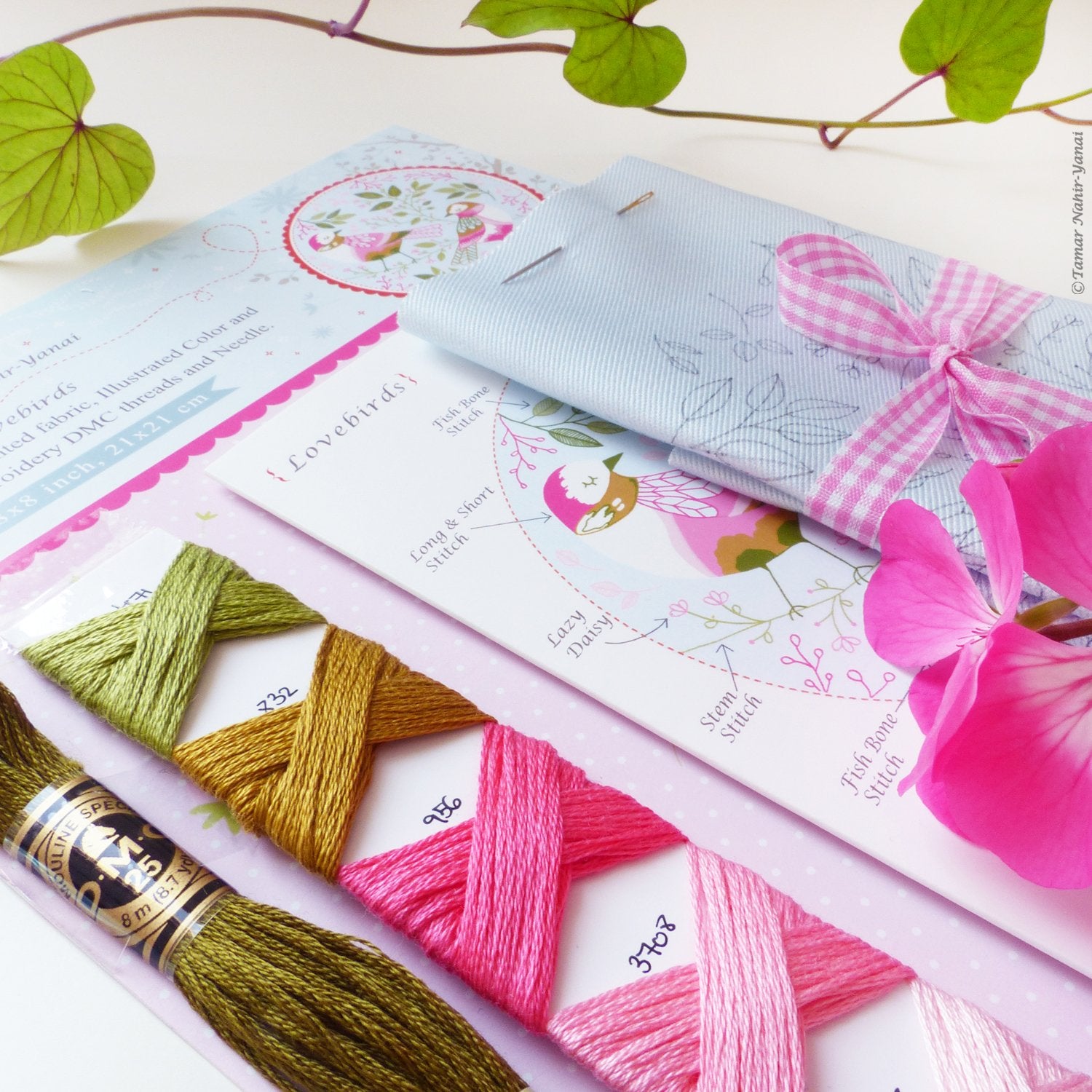 TAMAR NY™ - Love Birds 6" embroidery kit