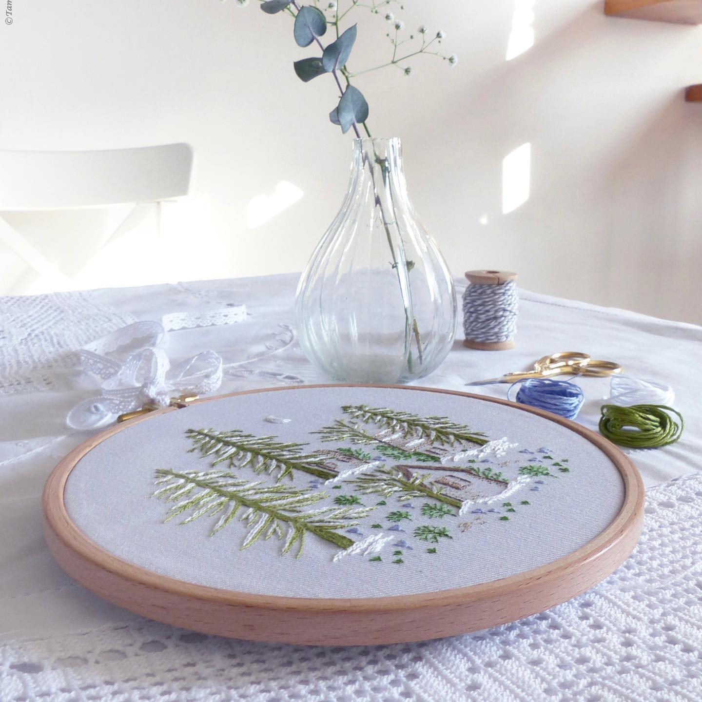TAMAR NY™ - Snowy night Embroidery kit